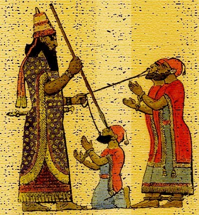 assyrian-blinding-prisoners
